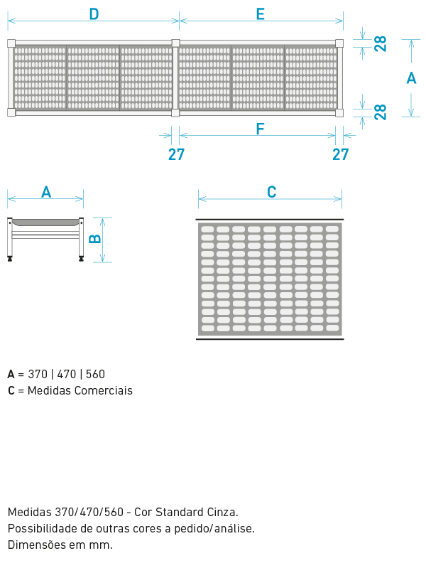 Especificações Técnicas Estanteria
